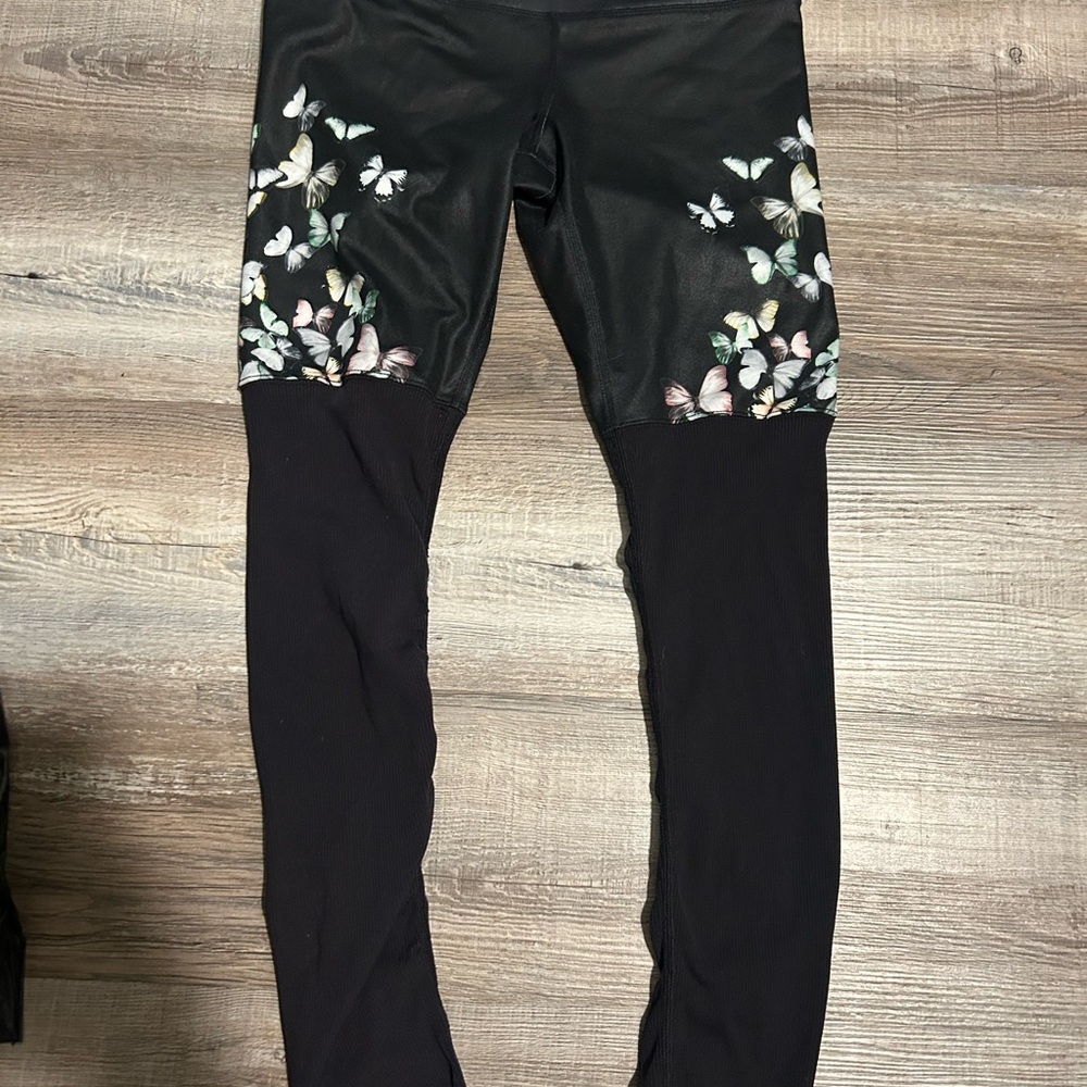 ALO Yoga Black Butterfly Leggings